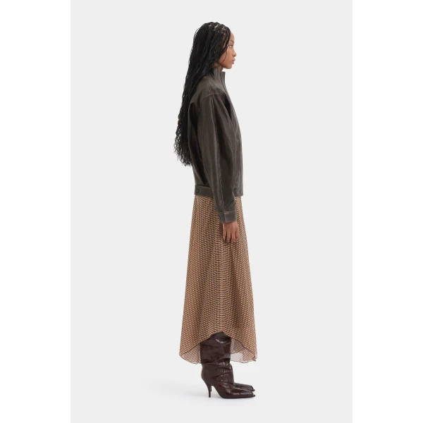 SIR the Label Candela Leather Jacket in Chocolate | Leather Jackets | Luxury Shoes 