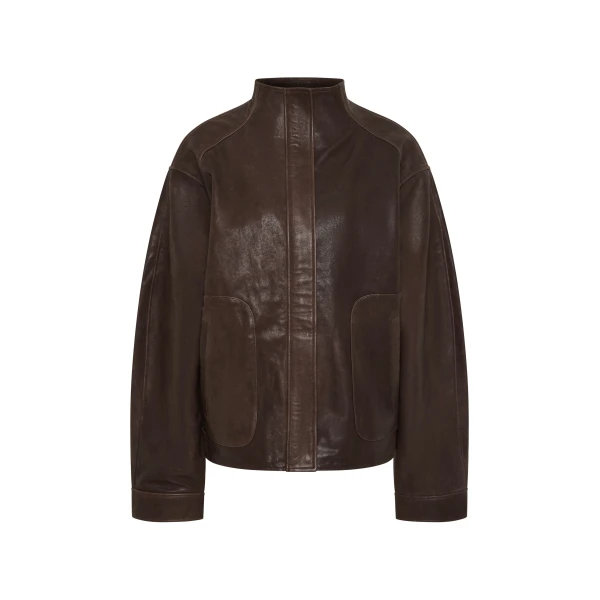 Candela Leather Jacket in Chocolate