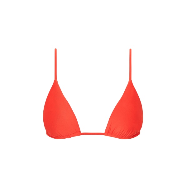 SIR the Label Clarita String Triangle Top in Tangerine | Bikini | Luxury Shoes 