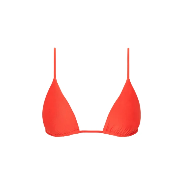 SIR the Label Clarita String Triangle Top in Tangerine | Bikini | Luxury Shoes 