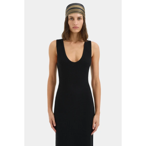 SIR the Label Classico Head Scarf in Olive | Scarves | Luxury Shoes 