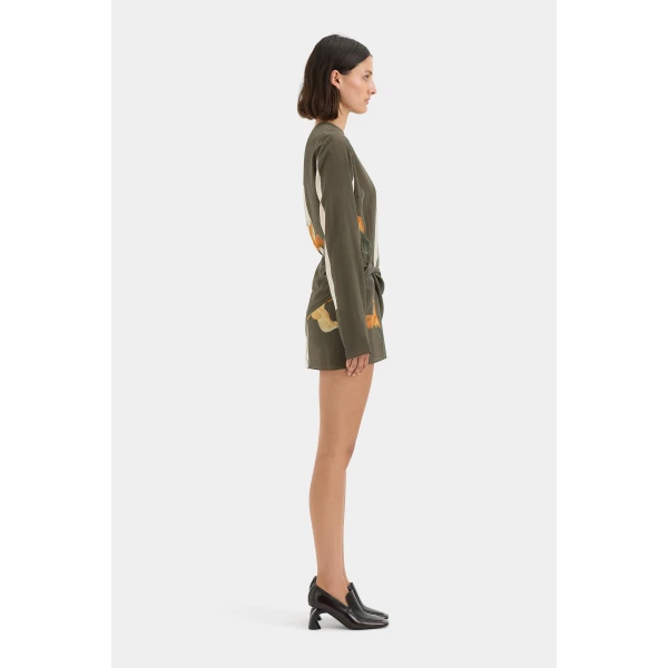 SIR the Label Constance Twist Mini Dress in Iris Floral | Mini Dresses | Luxury Shoes 