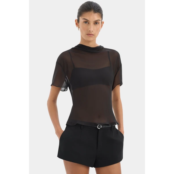 SIR the Label Dylan Mini Short in Black | Shorts | Luxury Shoes 