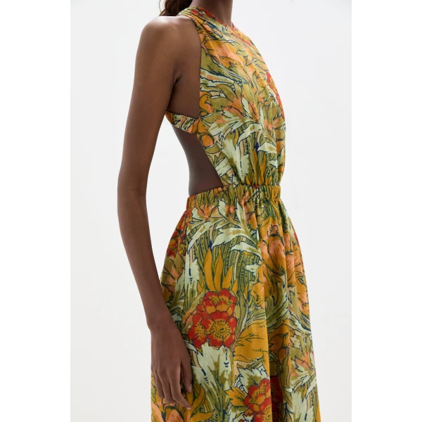 SIR the Label Eliana Cross Back Maxi Dress in Aliera Floral Mint | Maxi Dresses | Luxury Shoes 