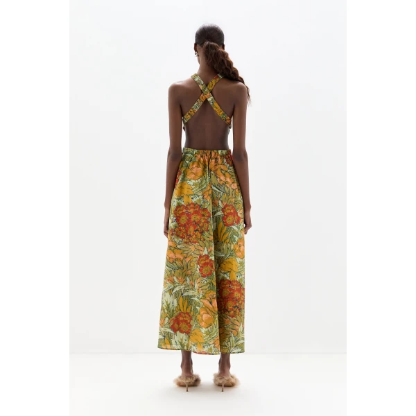 SIR the Label Eliana Cross Back Maxi Dress in Aliera Floral Mint | Maxi Dresses | Luxury Shoes 