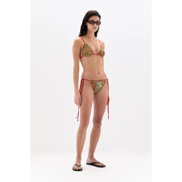SIR the Label Eliana Ruffled String Brief in Aliera Floral Mint | Bikini | Luxury Shoes 