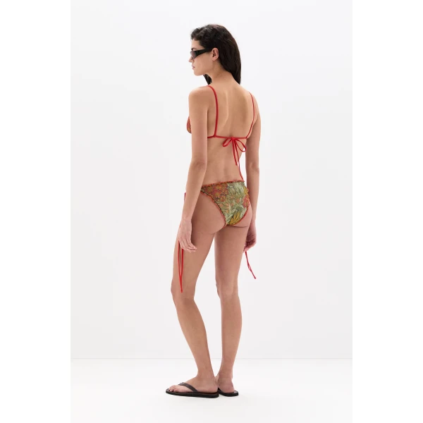 SIR the Label Eliana Ruffled String Brief in Aliera Floral Mint | Bikini | Luxury Shoes 