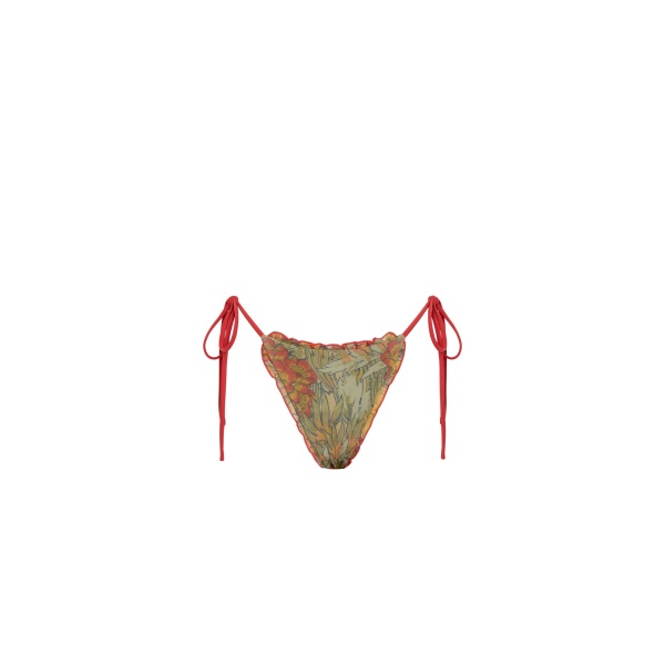 SIR the Label Eliana Ruffled String Brief in Aliera Floral Mint | Bikini | Luxury Shoes 