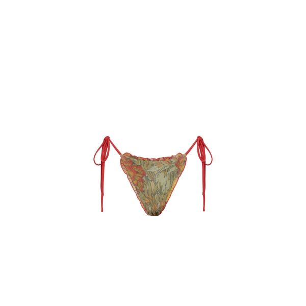 Eliana Ruffled String Brief in Aliera Floral Mint