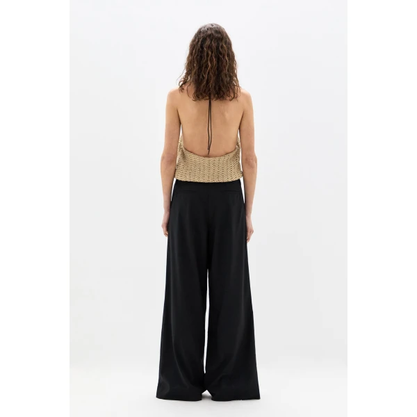 SIR the Label Ellinor Halter Top in Light Beige | Sleeveless | Luxury Shoes 