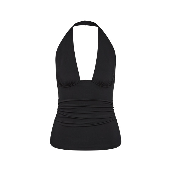 SIR the Label Elm Halter Top in Black | Sleeveless | Luxury Shoes 