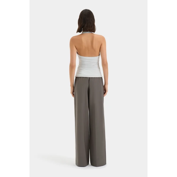 SIR the Label Elm Halter Top in Grey Blue | Sleeveless | Luxury Shoes 