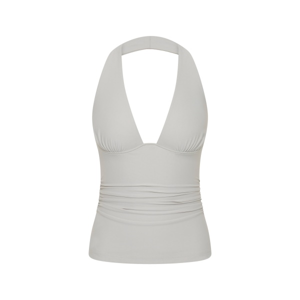 SIR the Label Elm Halter Top in Grey Blue | Sleeveless | Luxury Shoes 