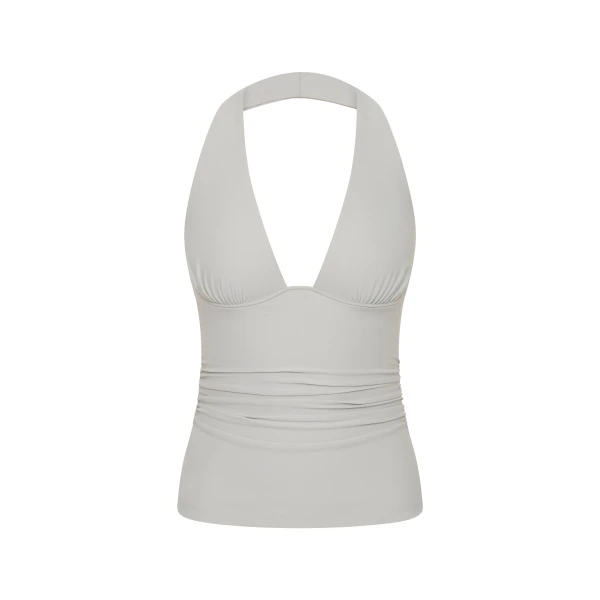 Elm Halter Top in Grey Blue