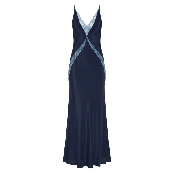 Elsie Lace Gown in Navy