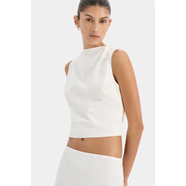 SIR the Label Elysee Midi Skirt in Natural | Midi Skirts | Luxury Shoes 