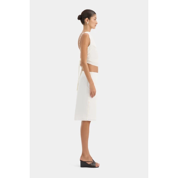 SIR the Label Elysee Open Back Top in Natural | Tops | Luxury Shoes 