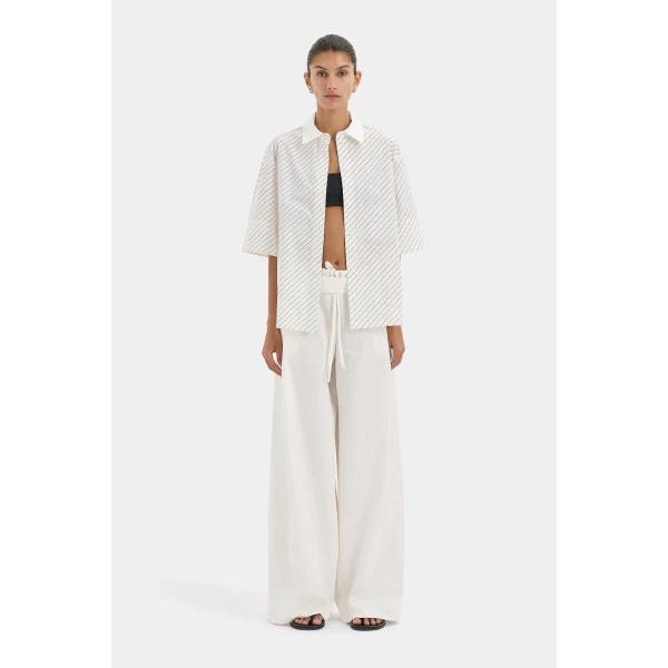 SIR the Label Emile Short Sleeve Shirt in SIR Stripe | Shirts | Luxury Shoes 