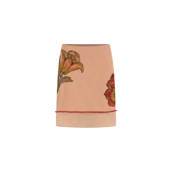 SIR the Label Estella Skirt in Aliera Floral Blush | Midi Skirts | Luxury Shoes 