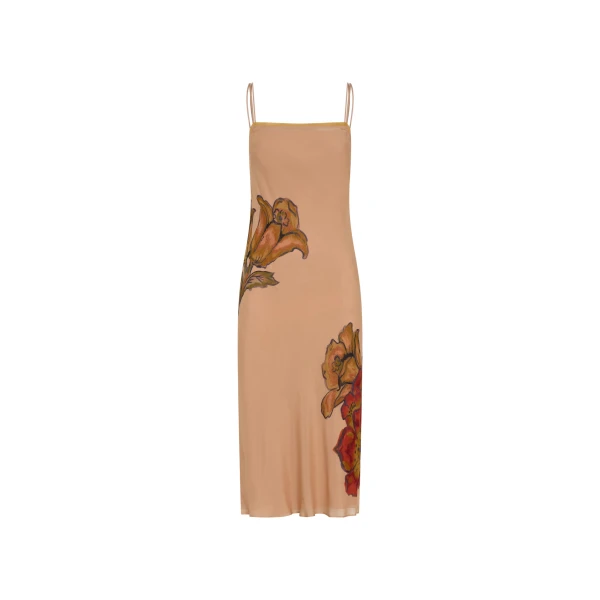 SIR the Label Estella Slip Midi Dress in Aliera Floral Blush | Midi Dresses | Luxury Shoes 
