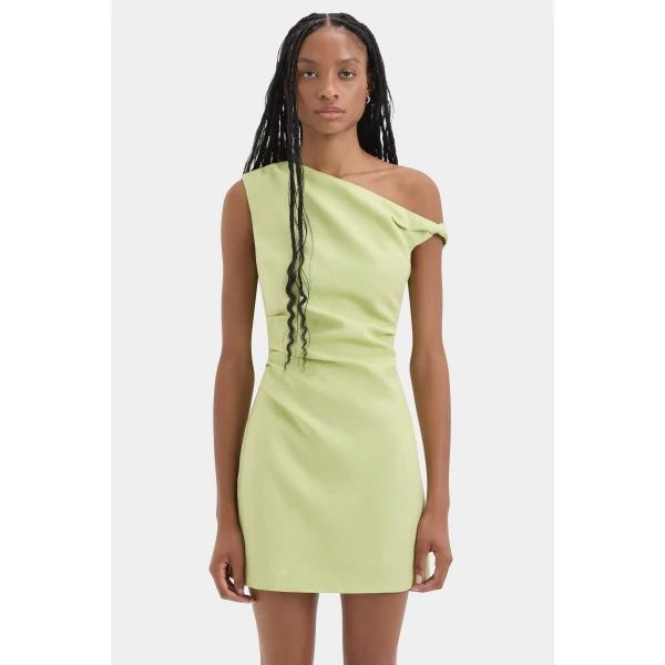 SIR the Label Favi Twist Mini Dress in Light Sage | Mini Dresses | Luxury Shoes 
