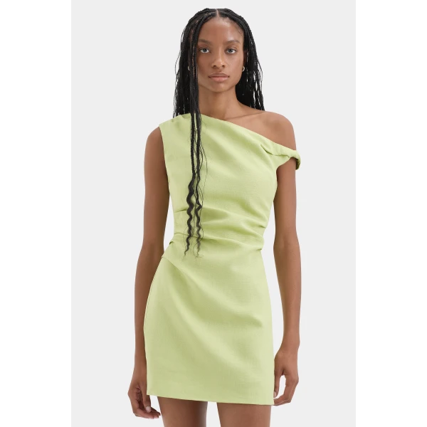 SIR the Label Favi Twist Mini Dress in Light Sage | Mini Dresses | Luxury Shoes 