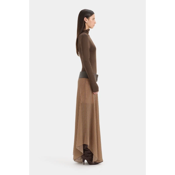 SIR the Label Fino Long Sleeve Top in Mocha | Long Sleeve | Luxury Shoes 