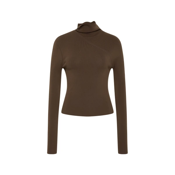 SIR the Label Fino Long Sleeve Top in Mocha | Long Sleeve | Luxury Shoes 