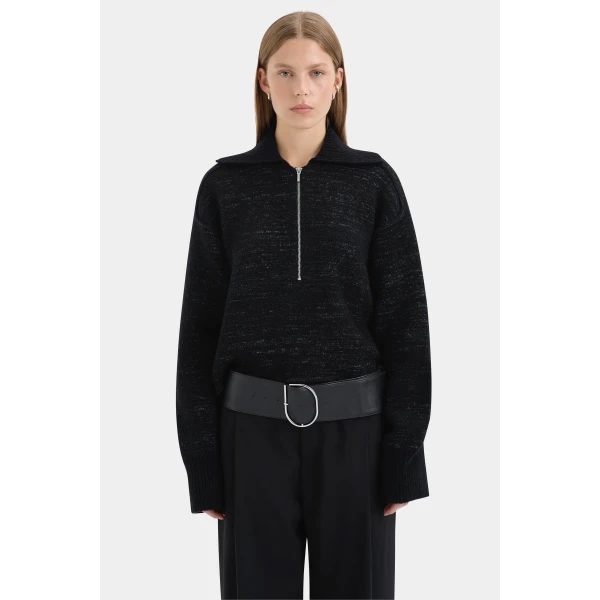 SIR the Label Fjord Sweater in Black | Sweaters | Luxury Shoes 