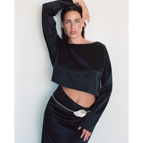 SIR the Label Flure Gown in Black | Evening Gowns | Luxury Shoes 