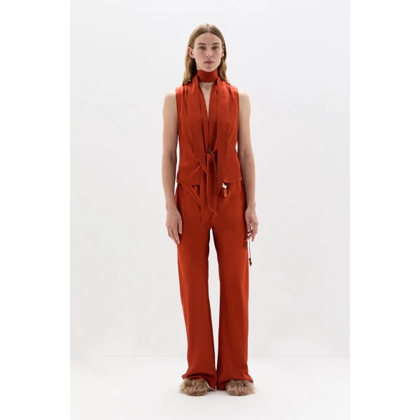 SIR the Label Gabriete Pant in Burnt Orange | Pants | Luxury Shoes 