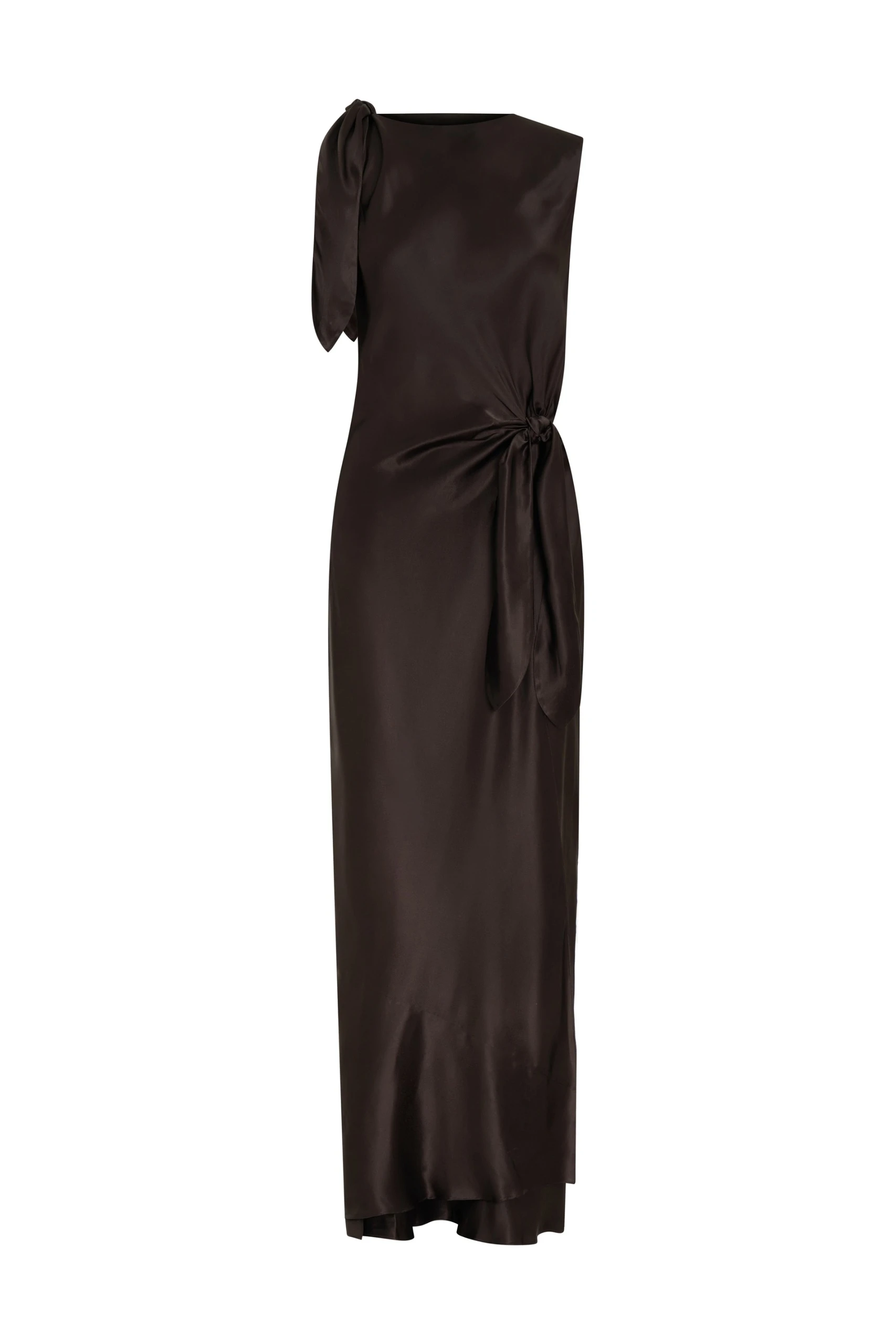 SIR the Label Gabriete Tie Shoulder Dress in Bitter Chocolate SIR the Label Gabriete Tie Shoulder Dress in Bitter Chocolate | Maxi Dresses | Luxury Shoes