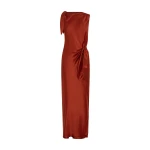SIR the Label Gabriete Tie Shoulder Dress in Burnt Orange | Maxi Dresses | Luxury Shoes 