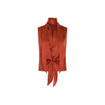 SIR the Label Gabriete Tie Top in Burnt Orange | Tops | Luxury Shoes 