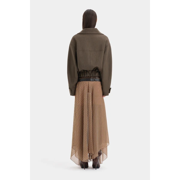 SIR the Label Henrik Bomber Jacket in Chocolate Marle | Jackets | Luxury Shoes 