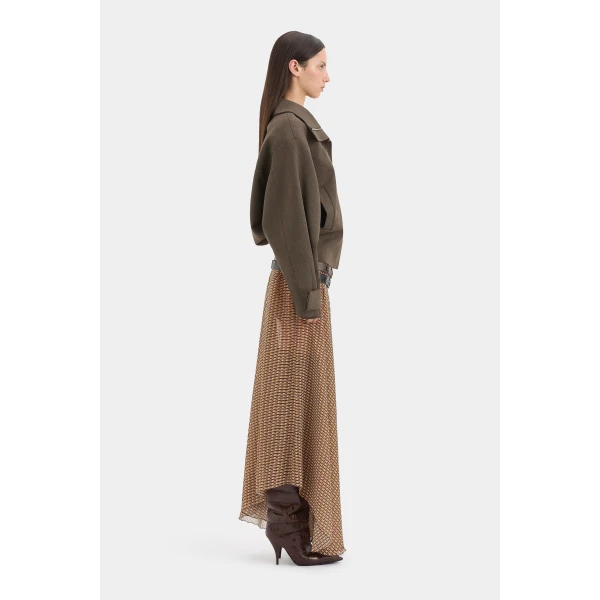 SIR the Label Henrik Bomber Jacket in Chocolate Marle | Jackets | Luxury Shoes 