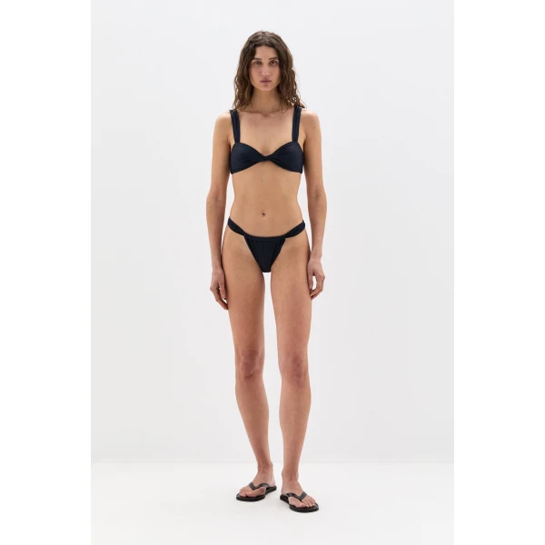 SIR the Label Hilde Twist Top in Dark Navy | Bikini | Luxury Shoes 