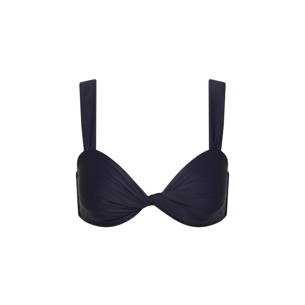 SIR the Label Hilde Twist Top in Dark Navy | Bikini | Luxury Shoes 