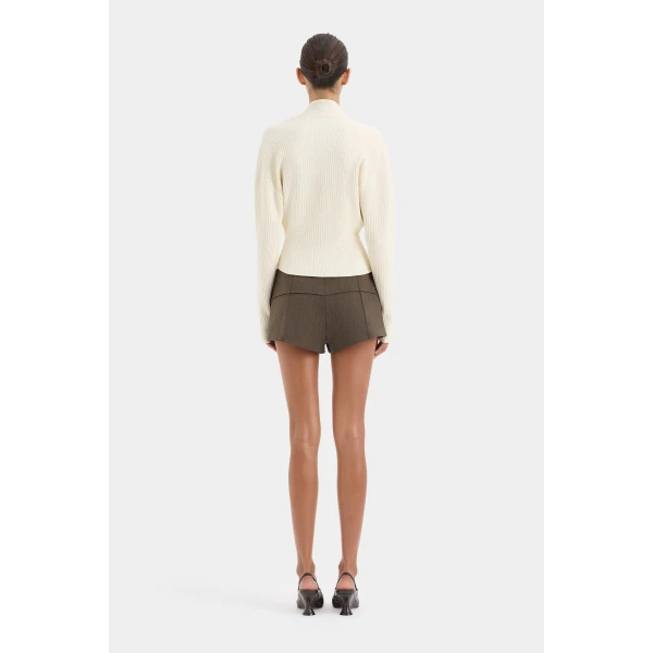 SIR the Label Ida Twist Sweater in Ivory | Sweaters | Luxury Shoes 