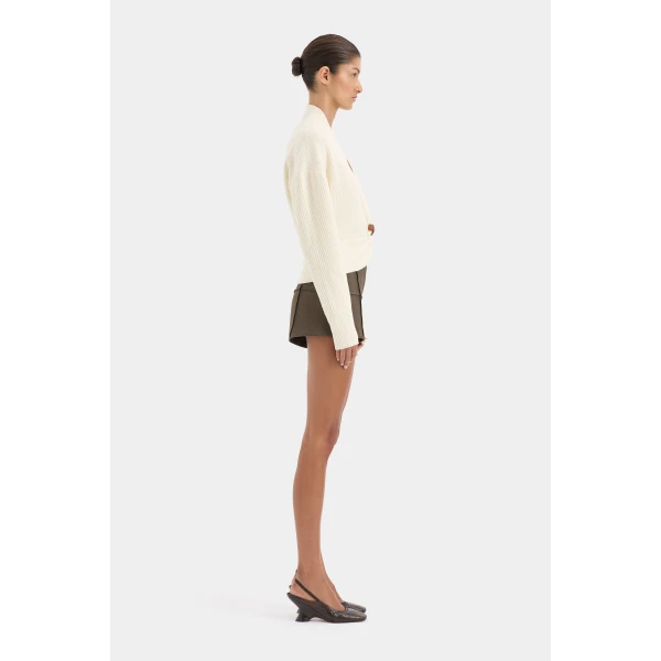 SIR the Label Ida Twist Sweater in Ivory | Sweaters | Luxury Shoes 