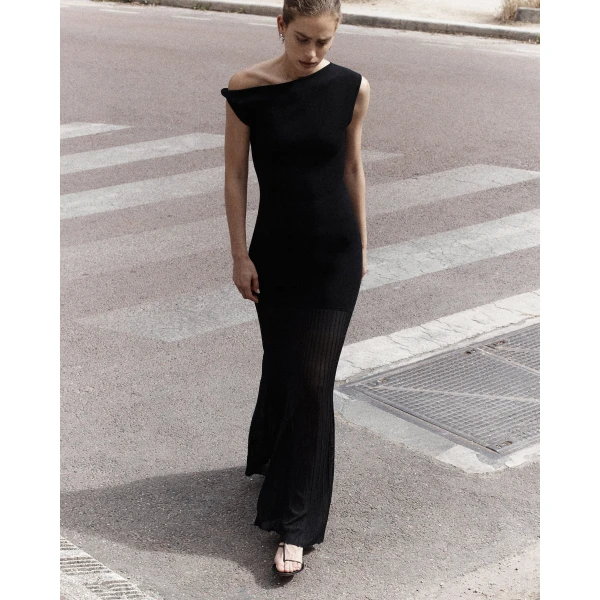 SIR the Label Indigo Twist Dress in Black | Maxi Dresses | Luxury Shoes 
