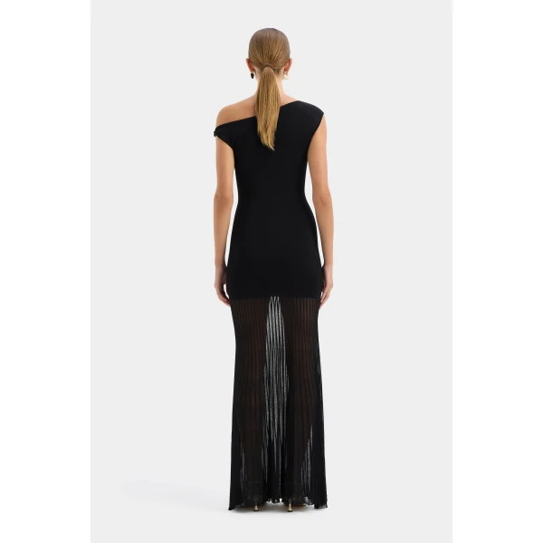 SIR the Label Indigo Twist Dress in Black | Maxi Dresses | Luxury Shoes 