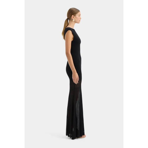 SIR the Label Indigo Twist Dress in Black | Maxi Dresses | Luxury Shoes 