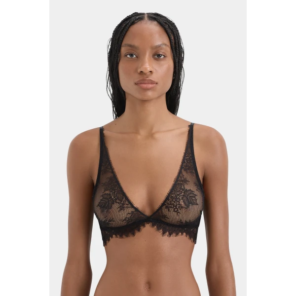 SIR the Label Ingrid Lace Bralette in Black | Cropped Top | Luxury Shoes 