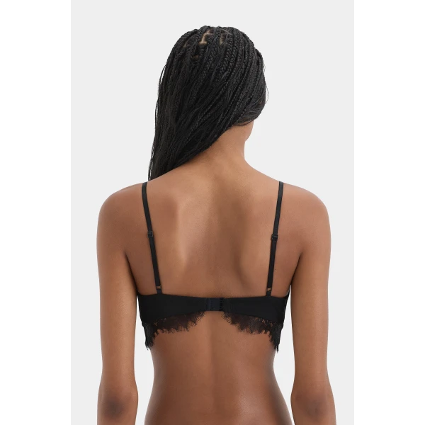 SIR the Label Ingrid Lace Bralette in Black | Cropped Top | Luxury Shoes 