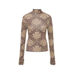 SIR the Label Isola Long Sleeve Top in Rose Parquet Plum | Long Sleeve | Luxury Shoes 