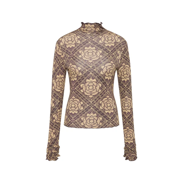 Isola Long Sleeve Top in Rose Parquet Plum