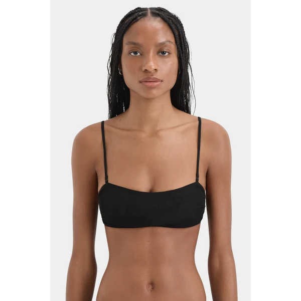 SIR the Label Jacques Mesh Bandeau in Black | Cropped Top | Luxury Shoes 