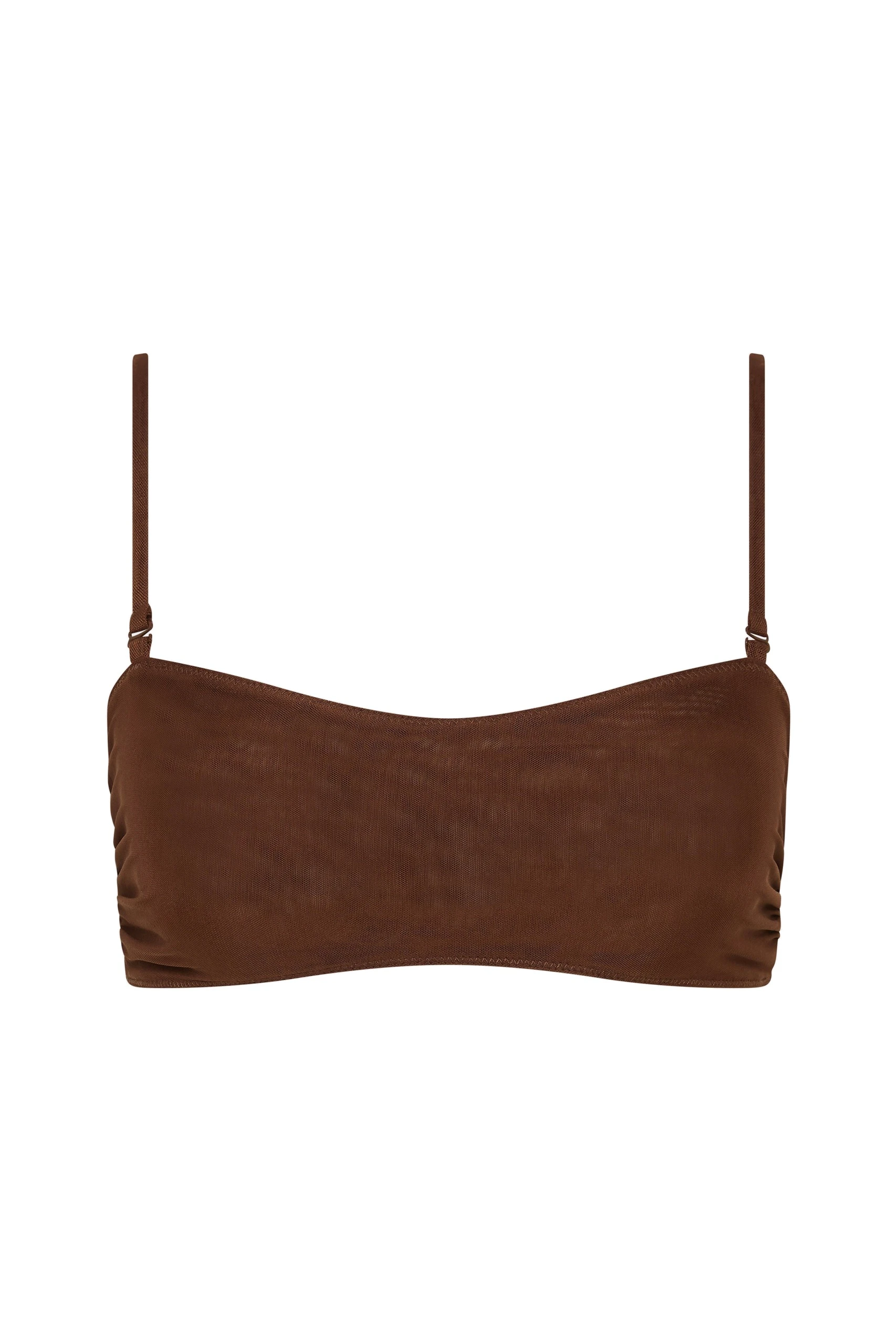 SIR the Label Jacques Mesh Bandeau in Chocolate SIR the Label Jacques Mesh Bandeau in Chocolate | Cropped Top | Luxury Shoes
