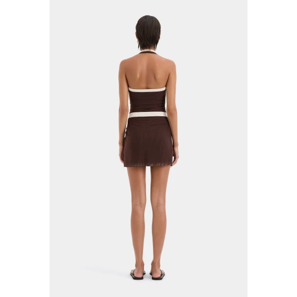 SIR the Label Jacques Mini Dress in Chocolate | Mini Dresses | Luxury Shoes 